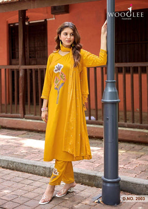 Wooglee Samskriti Rayon Embroidered Salwar Suit Set - Amrah Wholesale