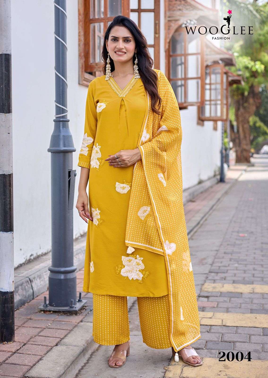 WOOGLEE VASUDHA Rayon Printed Stitched Dresses Set