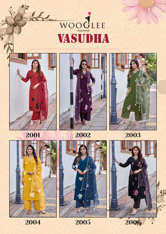 WOOGLEE VASUDHA Rayon Printed Stitched Dresses Set
