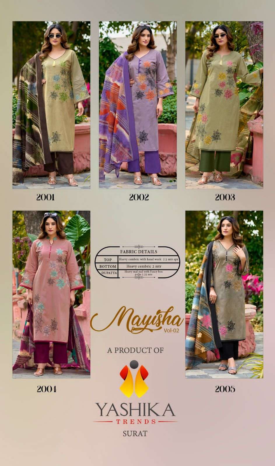 Yashika Mayisha Vol 2 Heavy Cotton Dress Material - Amrah Wholesale