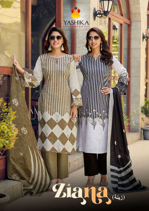 Yashika Ziana Heavy Cotton Digital Print Dress Material
