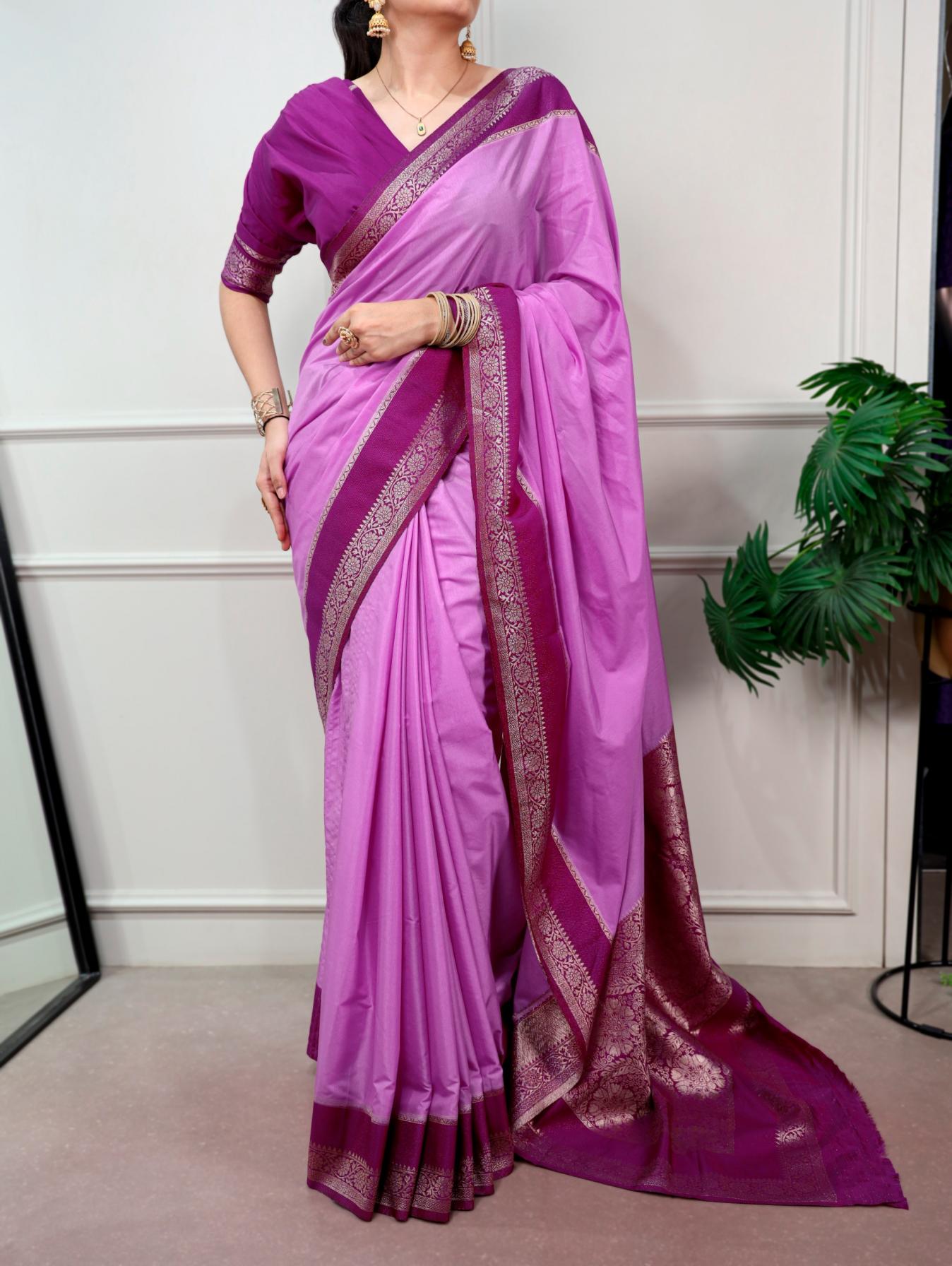 YNF7900 Mysore Crepe Zari Weaving Saree