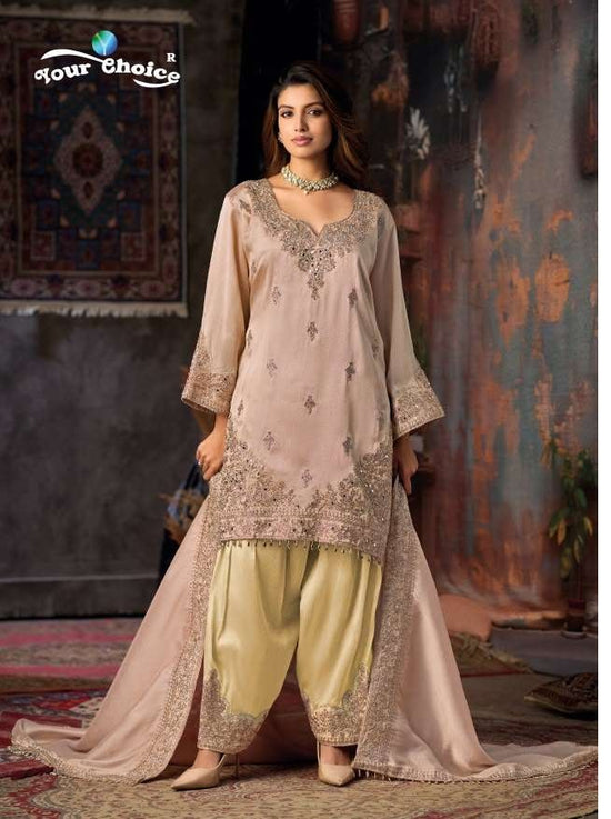 YOUR CHOICE BLISS Ziraf Embroidered Stitched Salwar Suit Set
