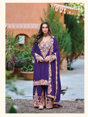 YOUR CHOICE DECENT Pure Chinon Embroidered Salwar Suit Set - Amrah Wholesale