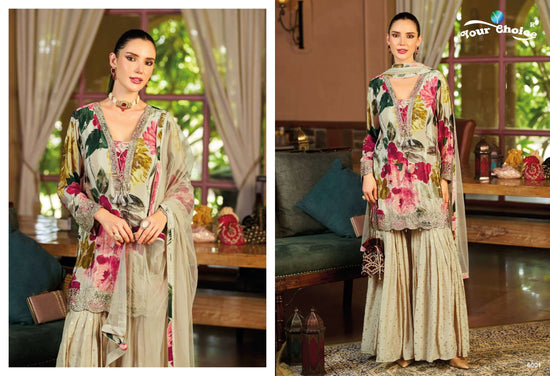 YOUR CHOICE GINNI Chinon Stitched Salwar Suit Set