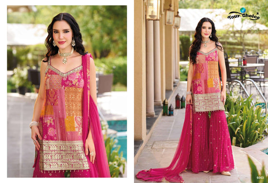 YOUR CHOICE GINNI Chinon Stitched Salwar Suit Set