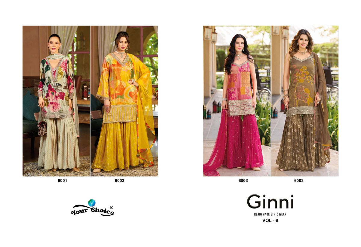 YOUR CHOICE GINNI Chinon Stitched Salwar Suit Set