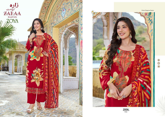 Zaraa Zoya Vol 2 Karachi Rayon Cotton Dress Material - Amrah Wholesale