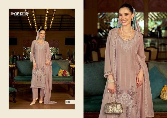 Zaveri Almirah Vol 2 Organza Embroidered Salwar Suit Set - Amrah Wholesale