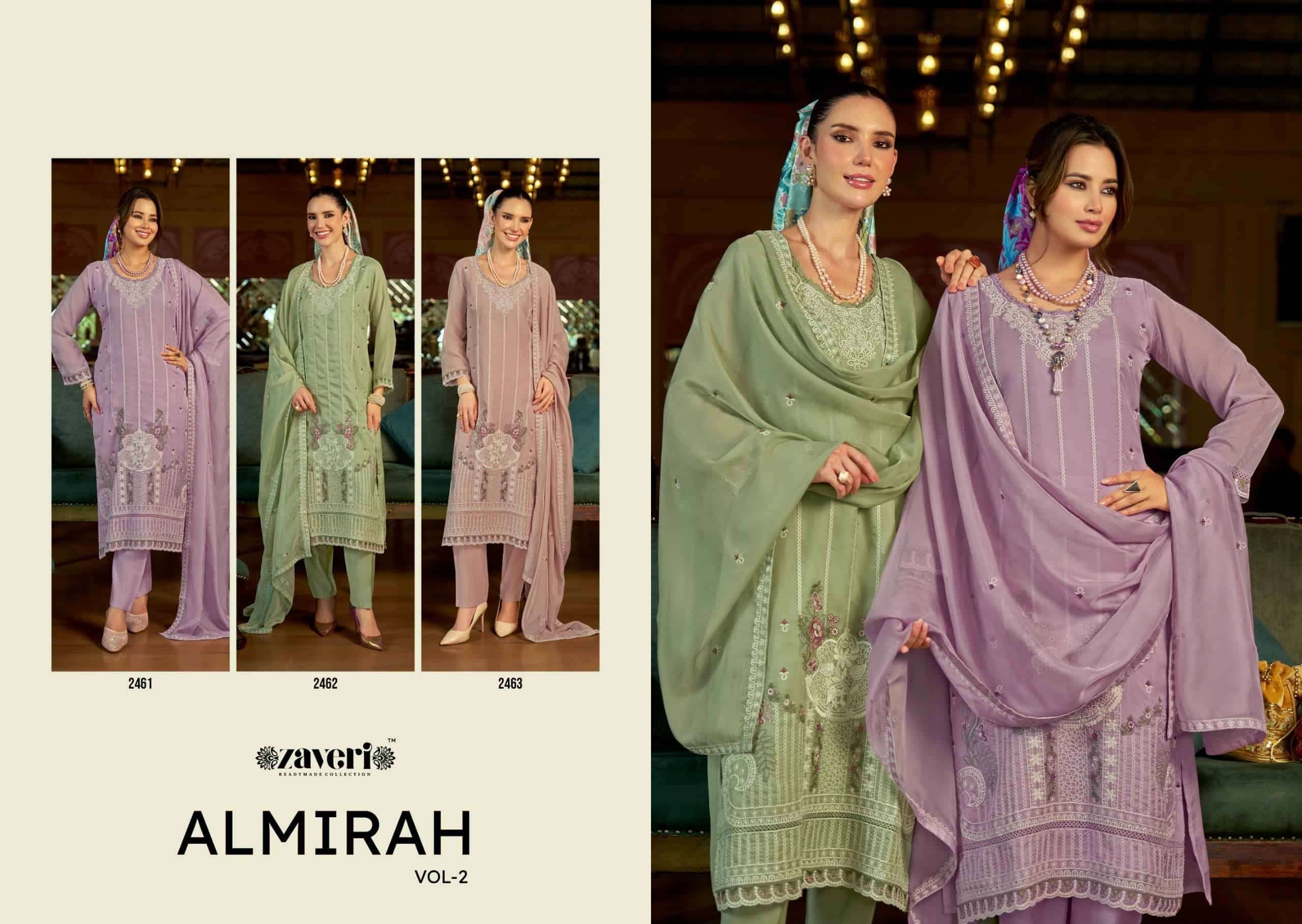 Zaveri Almirah Vol 2 Organza Embroidered Salwar Suit Set