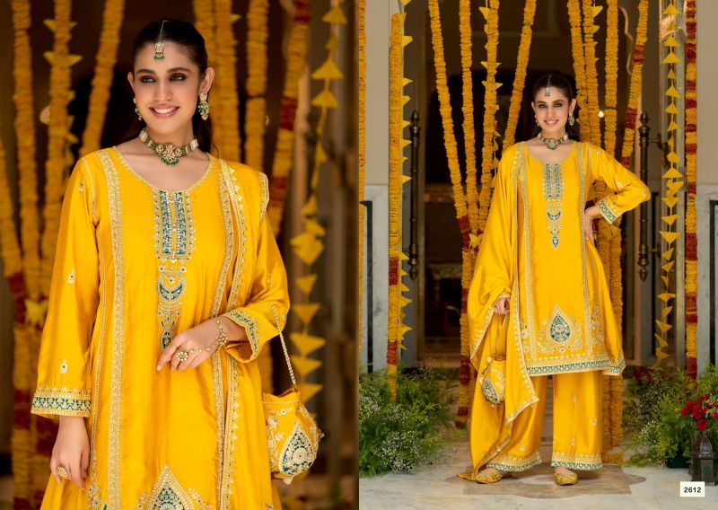 Zaveri D 2611 To 2613 Chinon Embroidered Designer Salwar Kameez Set