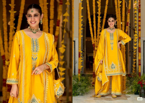 Zaveri D 2611 To 2613 Chinon Embroidered Designer Salwar Kameez Set