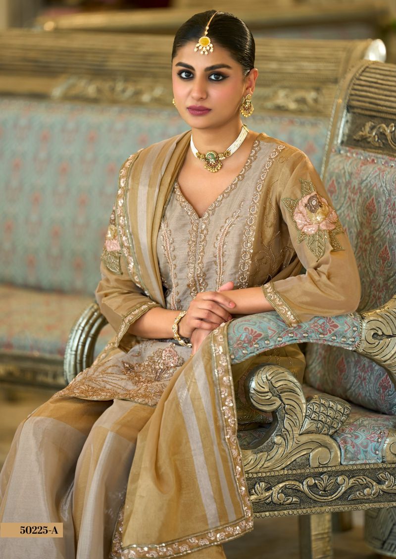 Eba LifeStyle Zaveri D 50225 A Viscose Kanjiveram Beats Work Salwar Suit Set