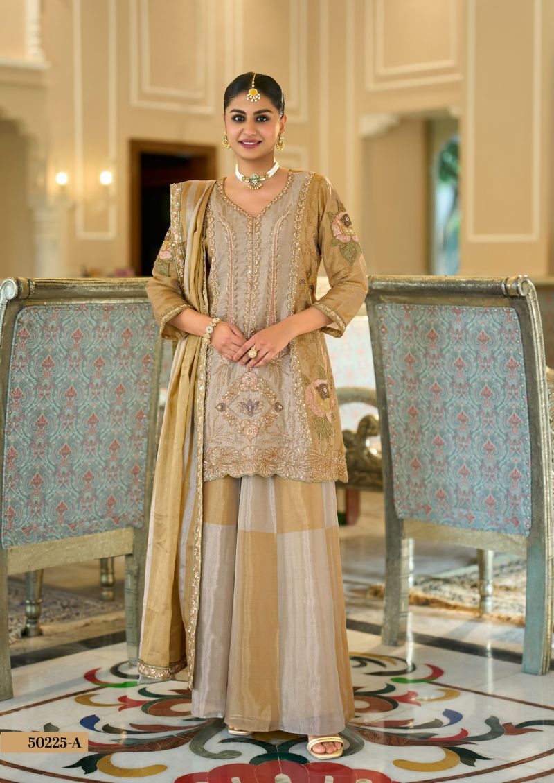 Eba LifeStyle Zaveri D 50225 A Viscose Kanjiveram Beats Work Salwar Suit Set