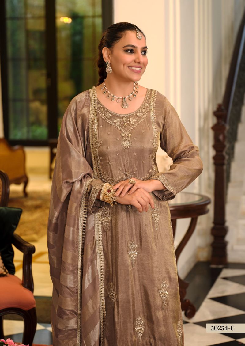 Eba LifeStyle Zaveri D 50254 A To C Viscose Simar Salwar Suit Set