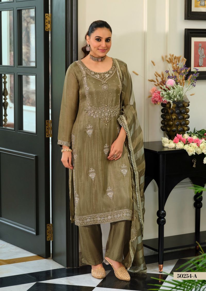 Eba LifeStyle Zaveri D 50254 A To C Viscose Simar Salwar Suit Set