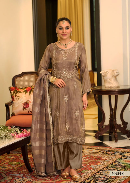 Eba LifeStyle Zaveri D 50254 A To C Viscose Simar Salwar Suit Set