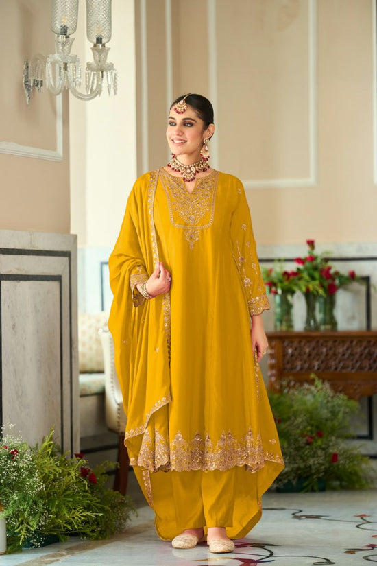 Zaveri D 9827 Chinon Embroidered Designer Salwar Kameez Set