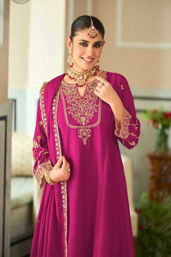 Zaveri D 9827 Chinon Embroidered Designer Salwar Kameez Set