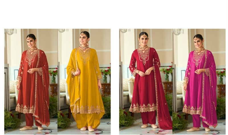 Zaveri D 9827 Chinon Embroidered Designer Salwar Kameez Set