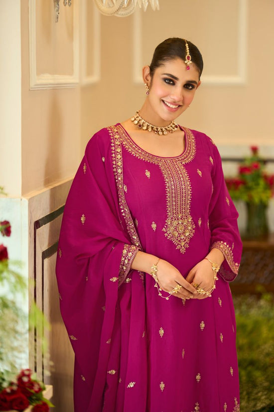 Zaveri D 9954 Chinon Embroidered Designer Salwar Kameez Set