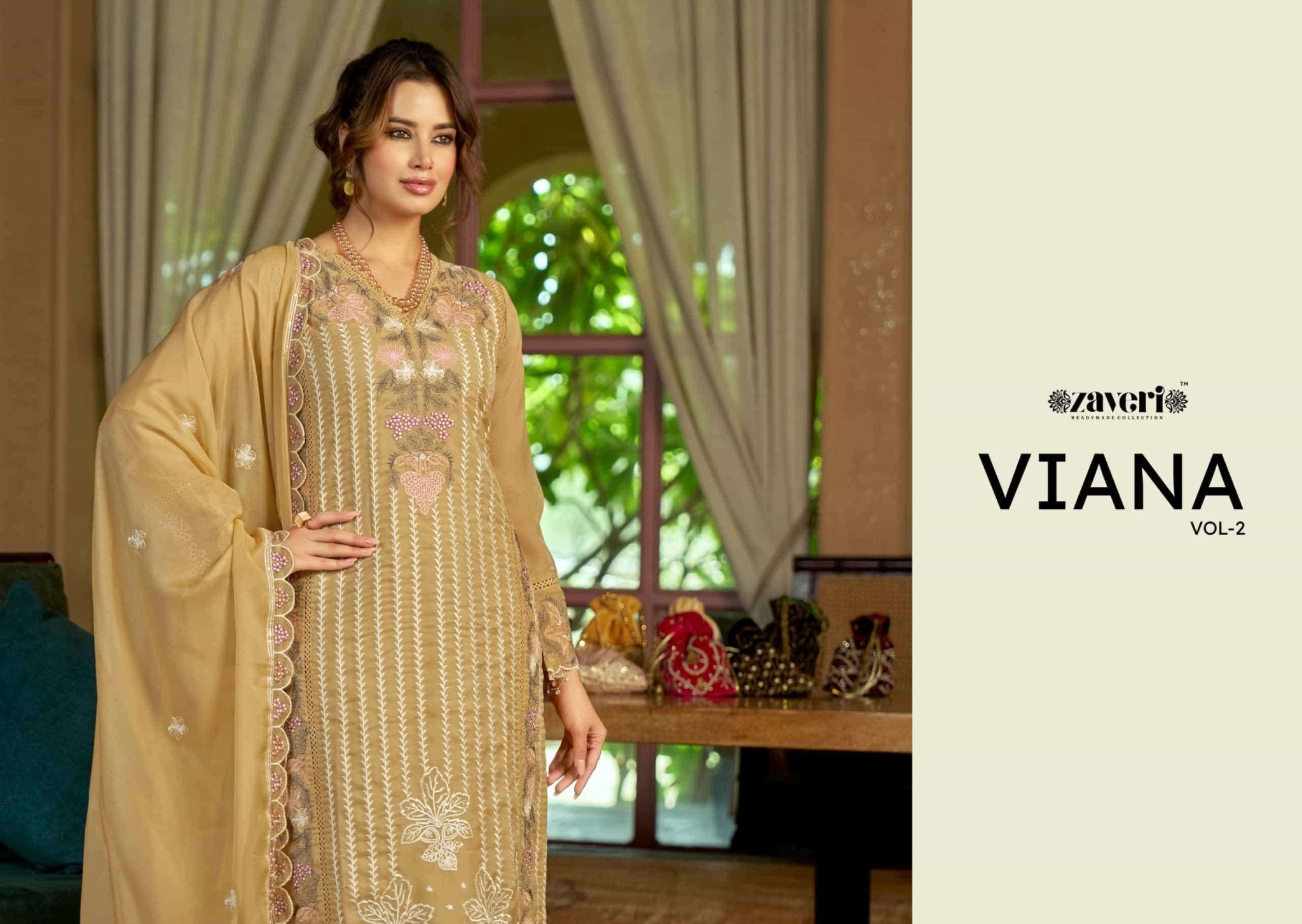 Zaveri Viana Vol 2 Premium Readymade Designer 3 Piece Suit - Amrah Wholesale