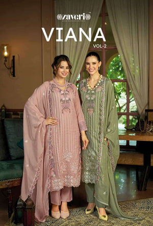 Zaveri Viana Vol 2 Premium Readymade Designer 3 Piece Suit - Amrah Wholesale