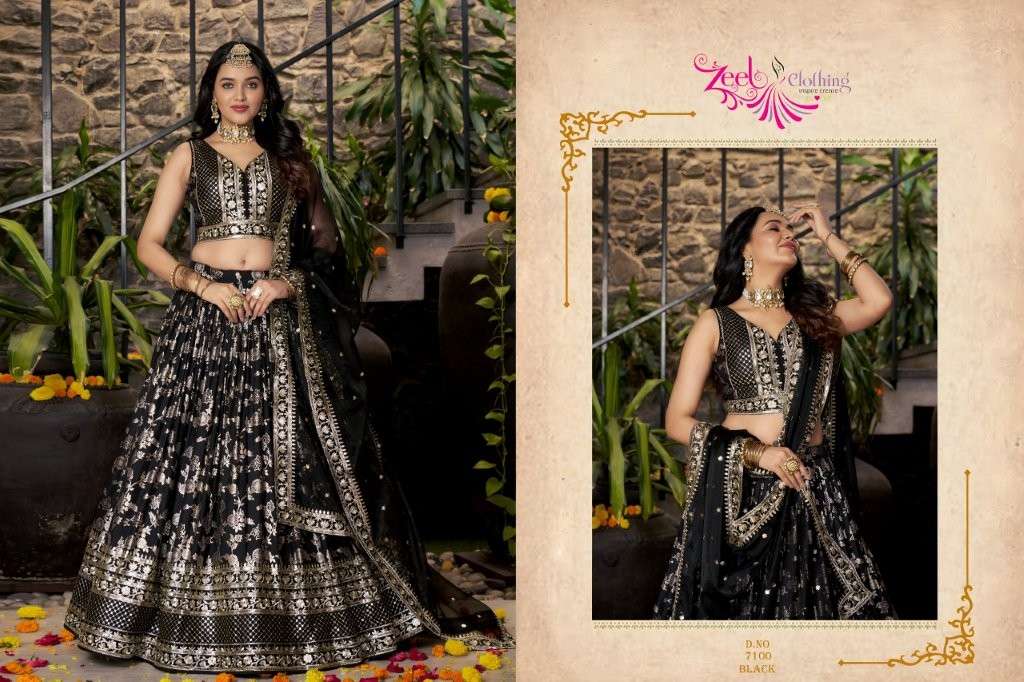 Zeel Clothing Amrapali Pure Dola Silk Printed Lehenga