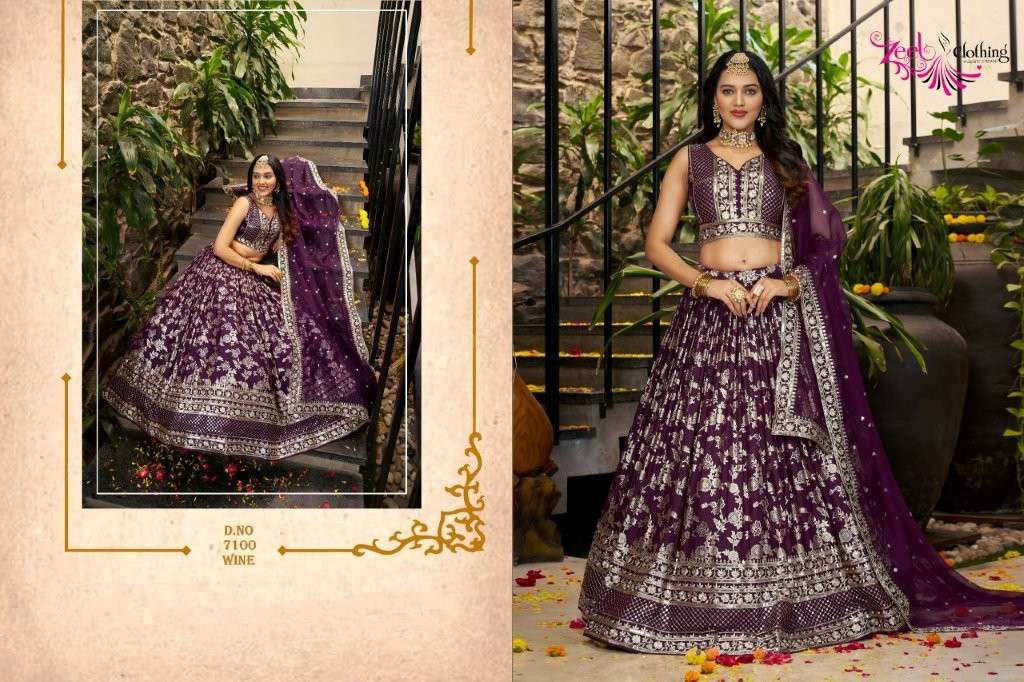 Zeel Clothing Amrapali Pure Dola Silk Printed Lehenga