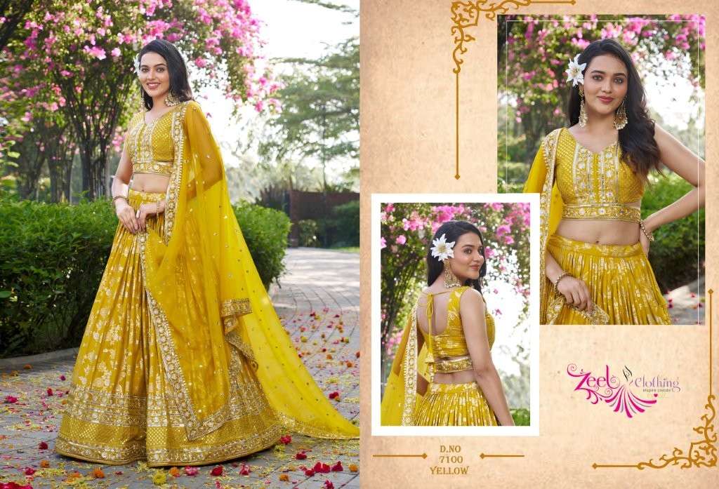 Zeel Clothing Amrapali Pure Dola Silk Printed Lehenga