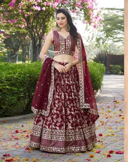 Zeel Clothing Amrapali Pure Dola Silk Printed Lehenga