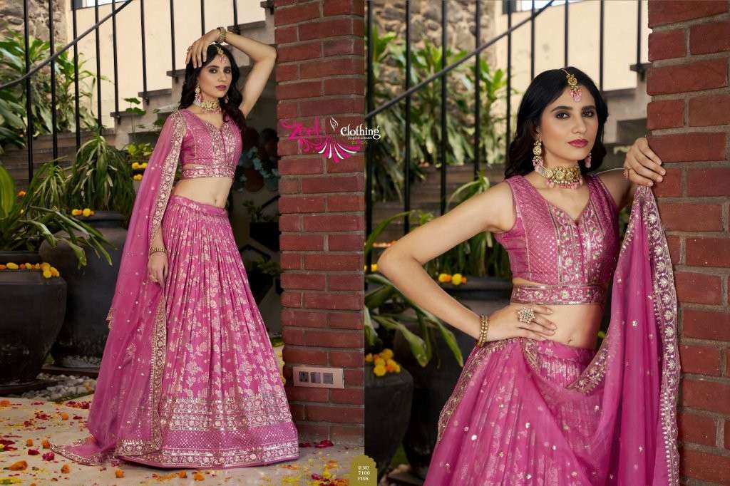Zeel Clothing Amrapali Pure Dola Silk Printed Lehenga