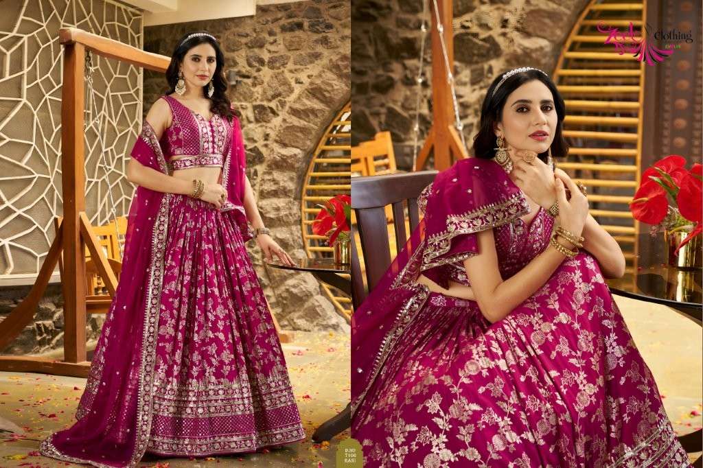 Zeel Clothing Amrapali Pure Dola Silk Printed Lehenga