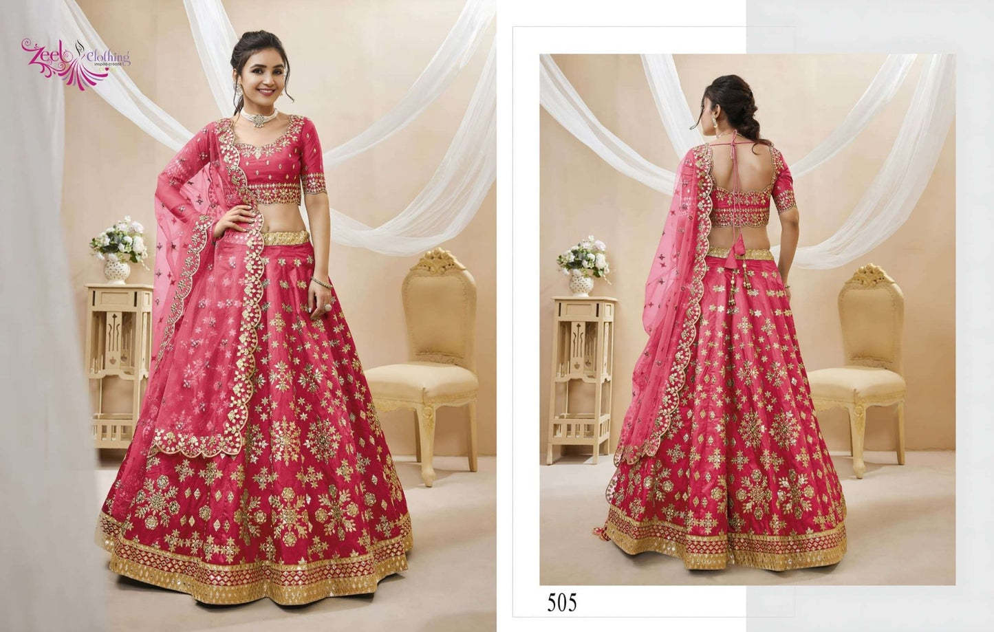 Zeel Clothing Angelic Vol-1 Silk Embroidery Lehenga - Amrah Wholesale