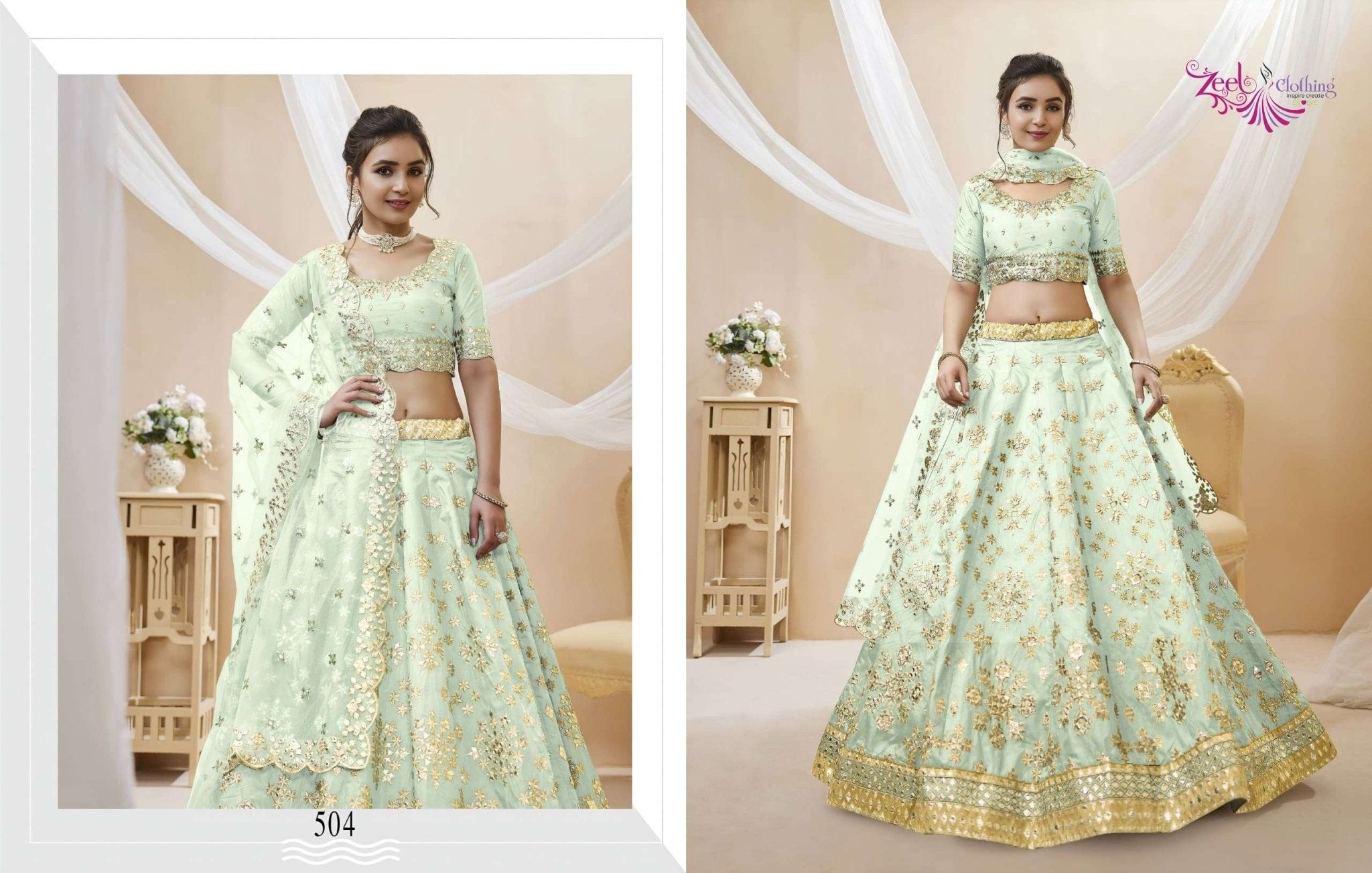 Zeel Clothing Angelic Vol-1 Silk Embroidery Lehenga - Amrah Wholesale