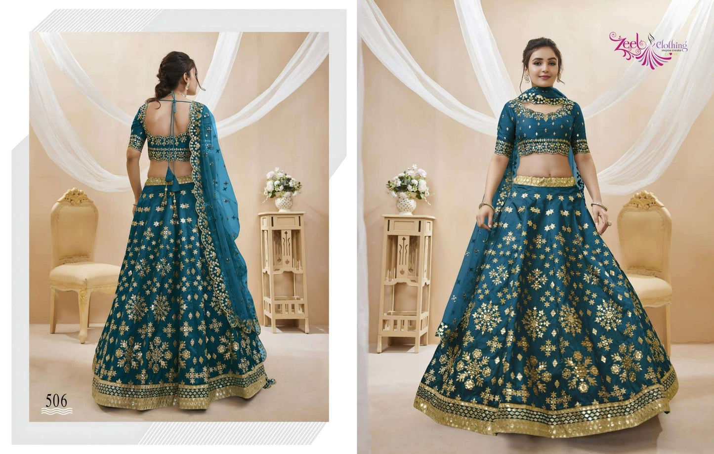 Zeel Clothing Angelic Vol-1 Silk Embroidery Lehenga - Amrah Wholesale