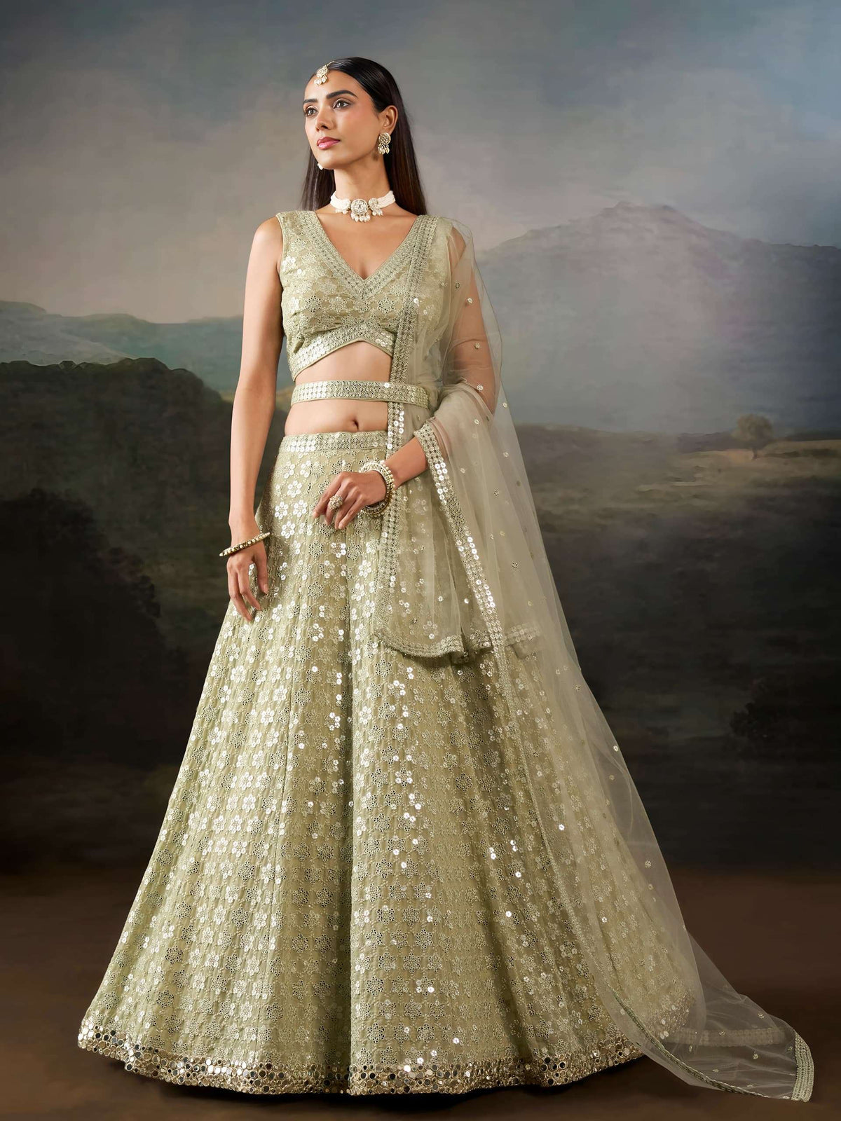 ZEEL CLOTHING ARANYA - 139 Georgette Sequence Embroidered Lehenga