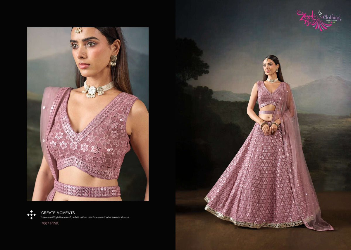 ZEEL CLOTHING ARANYA - 139 Georgette Sequence Embroidered Lehenga