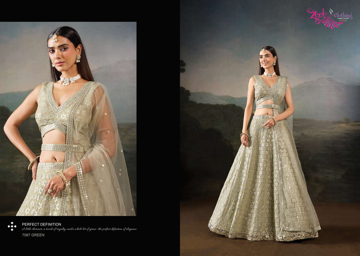 ZEEL CLOTHING ARANYA - 139 Georgette Sequence Embroidered Lehenga