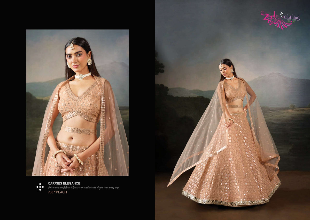 ZEEL CLOTHING ARANYA - 139 Georgette Sequence Embroidered Lehenga