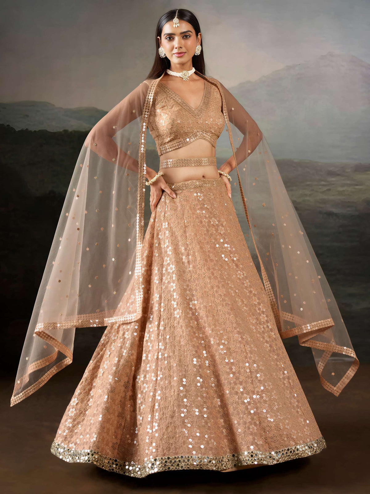 ZEEL CLOTHING ARANYA - 139 Georgette Sequence Embroidered Lehenga