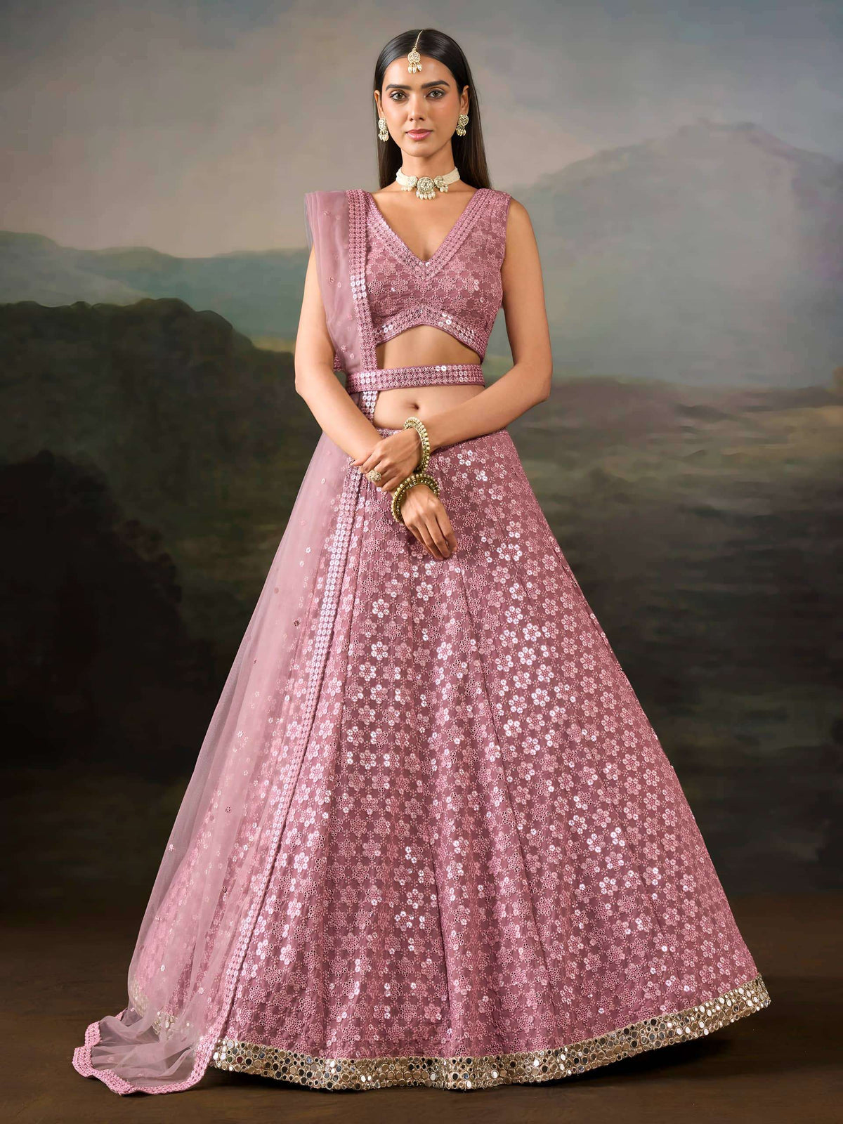 ZEEL CLOTHING ARANYA - 139 Georgette Sequence Embroidered Lehenga