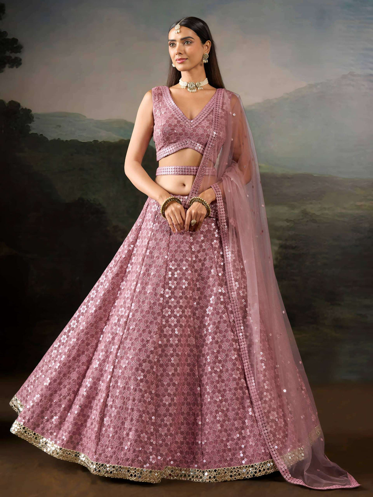 ZEEL CLOTHING ARANYA - 139 Georgette Sequence Embroidered Lehenga
