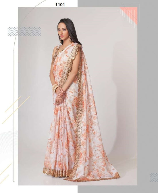 Zeel Clothing Floral Saree Vol-1