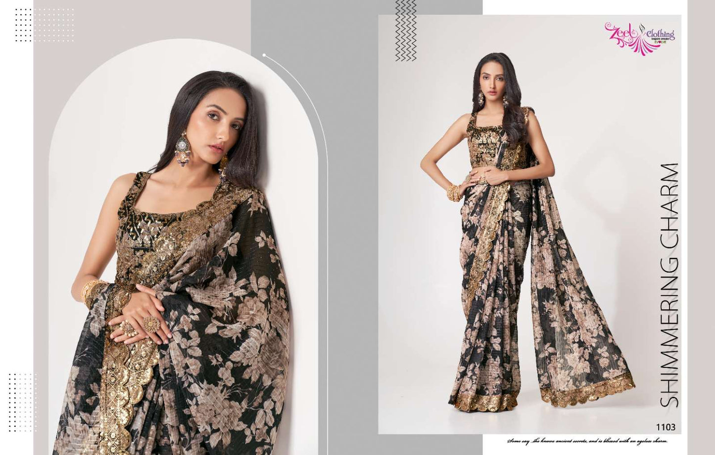 Zeel Clothing Floral Saree Vol-1