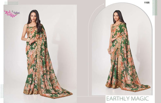 Zeel Clothing Floral Saree Vol-1