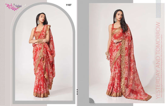 Zeel Clothing Floral Saree Vol-1