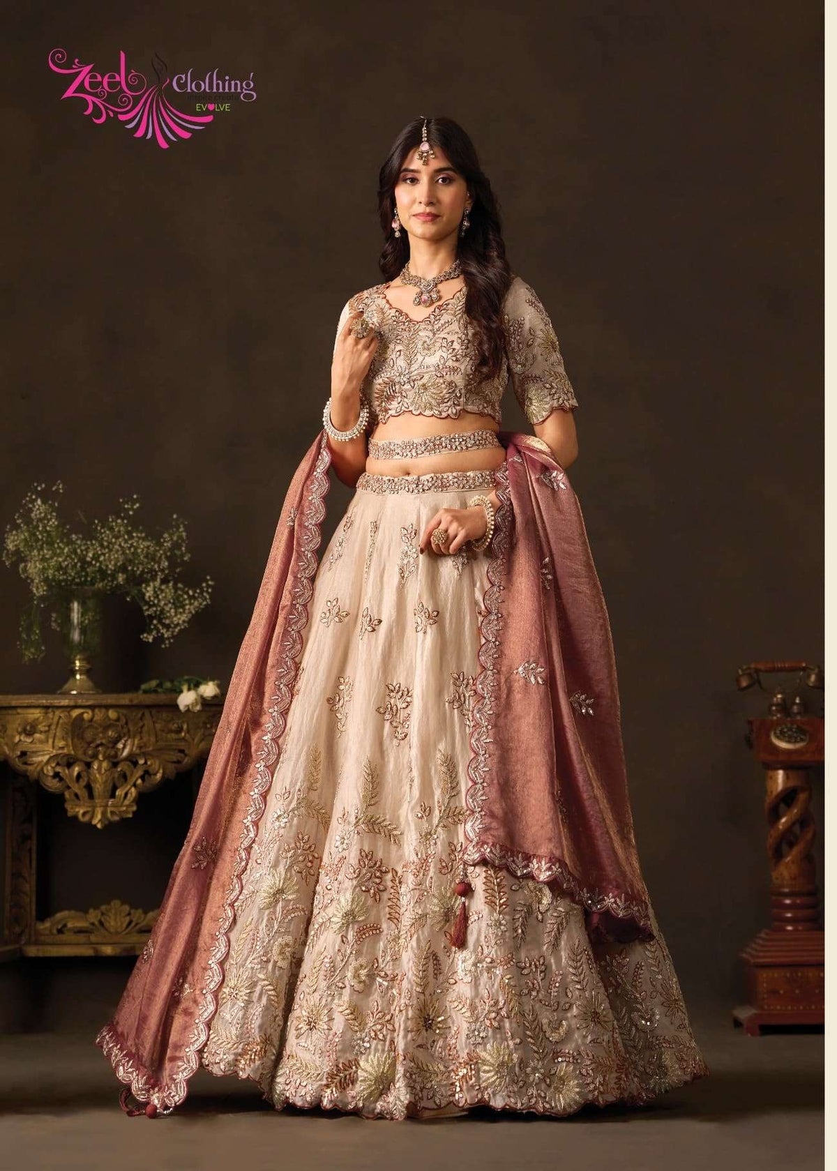 ZEEL CLOTHING LASHKARA 139 Silk Embroidered Party Wear Lehenga