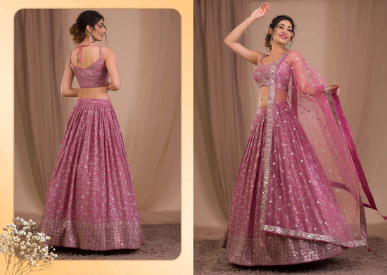 Zeel Clothing Vol-34 Georgette Embroidery Semi-Stitched Lehengas