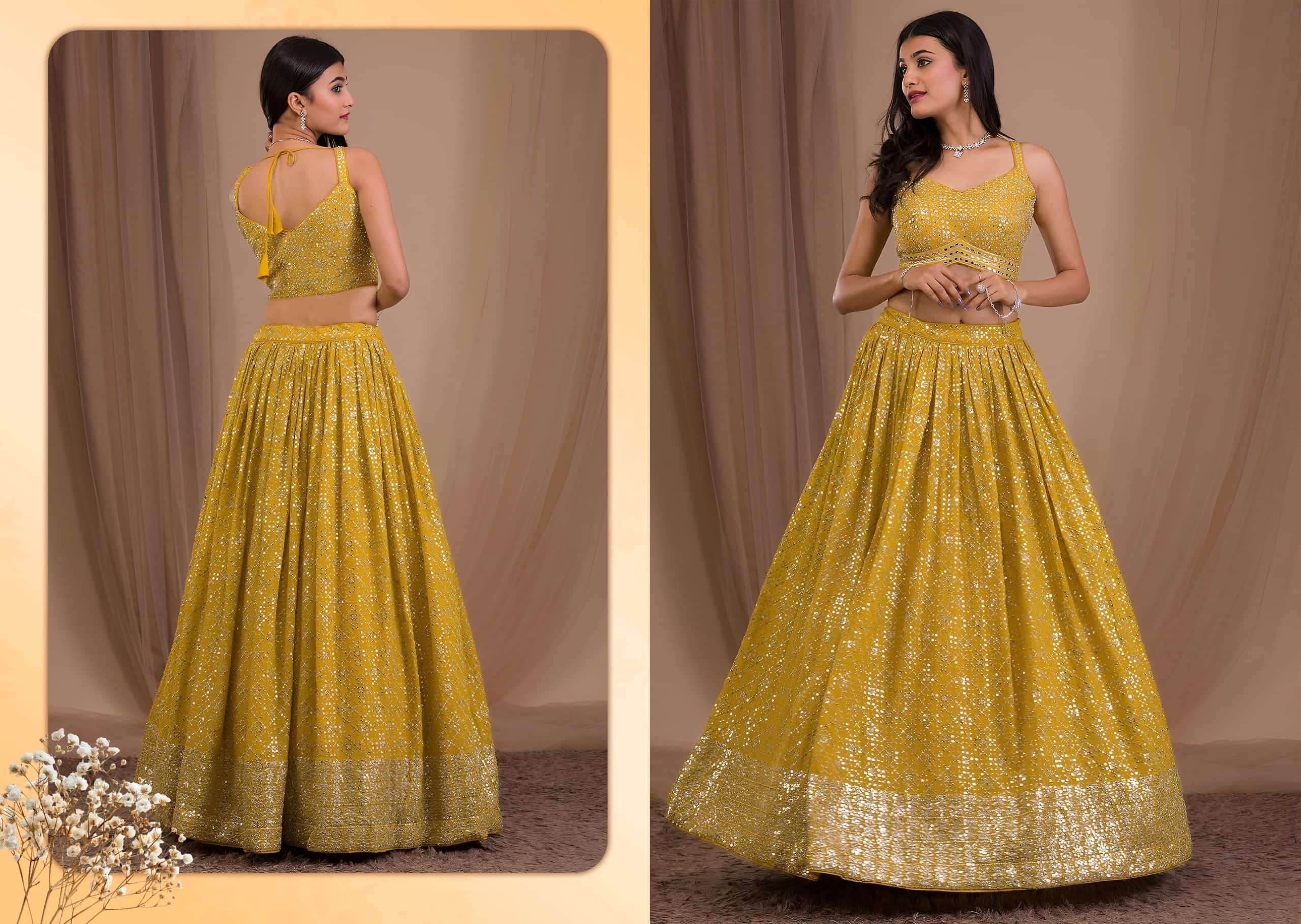 Zeel Clothing Vol-34 Georgette Embroidery Semi-Stitched Lehengas